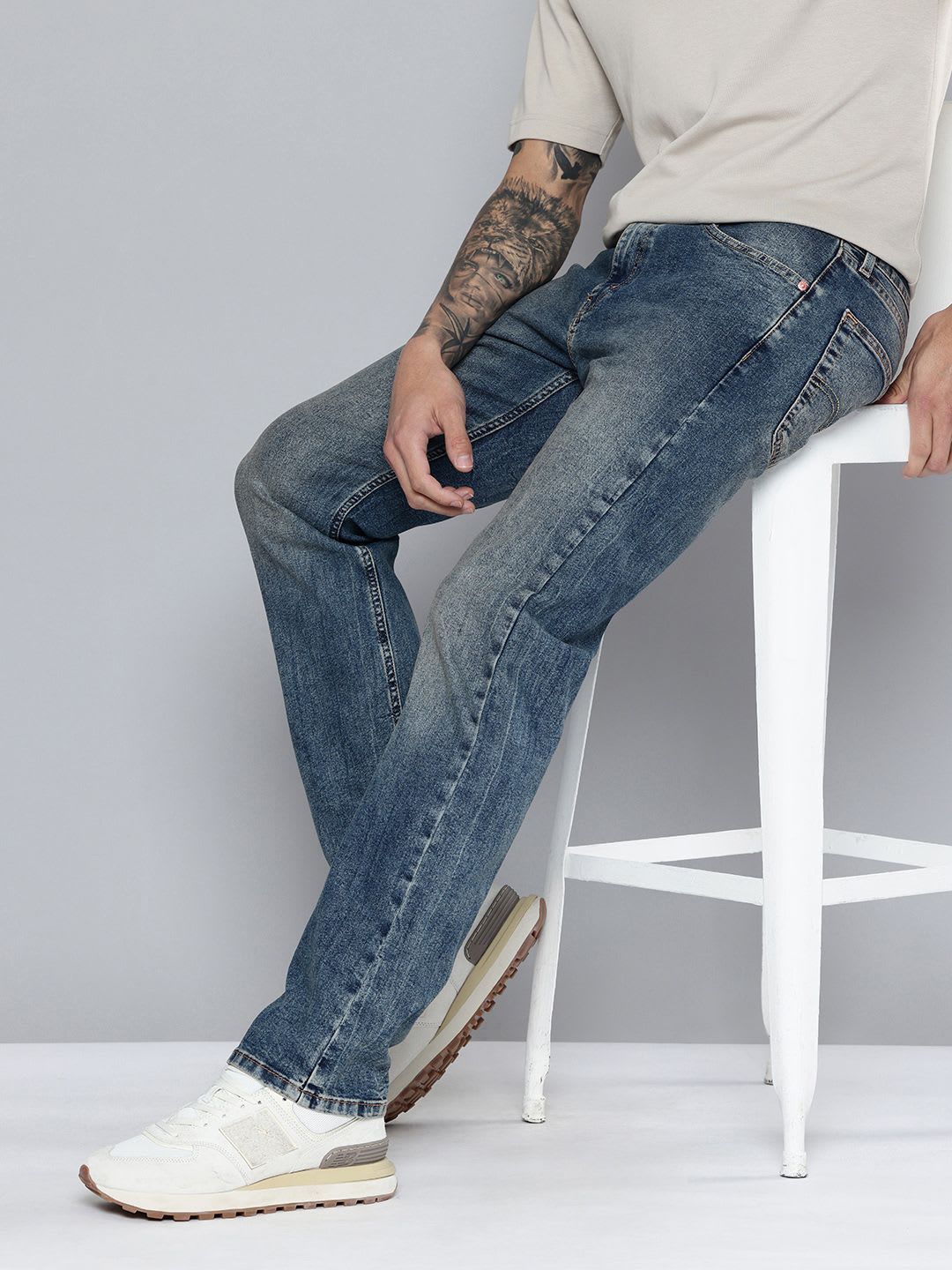 Levis Men 505 Straight Fit Stretchable Jeans - default view