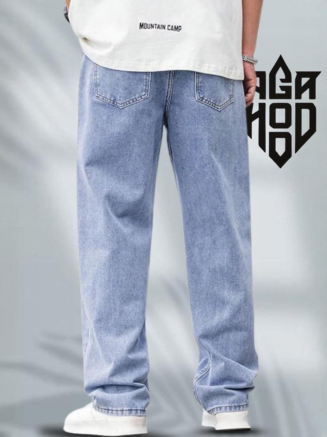 ANGERHOOD Men Baggy Fit Mid-Rise Jeans - right view