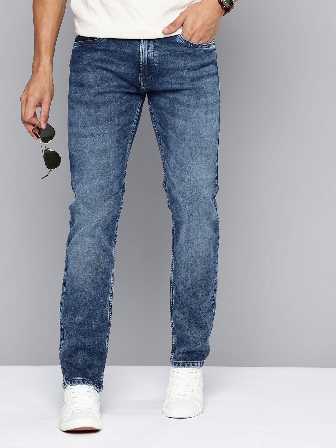 Mufti Men Straight Fit Stretchable Jeans - default view