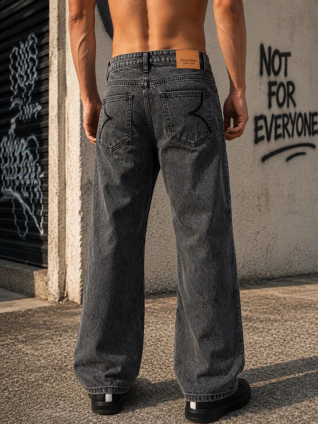 Bene Kleed Men Grey Bootcut Mid Rise Jeans - left view