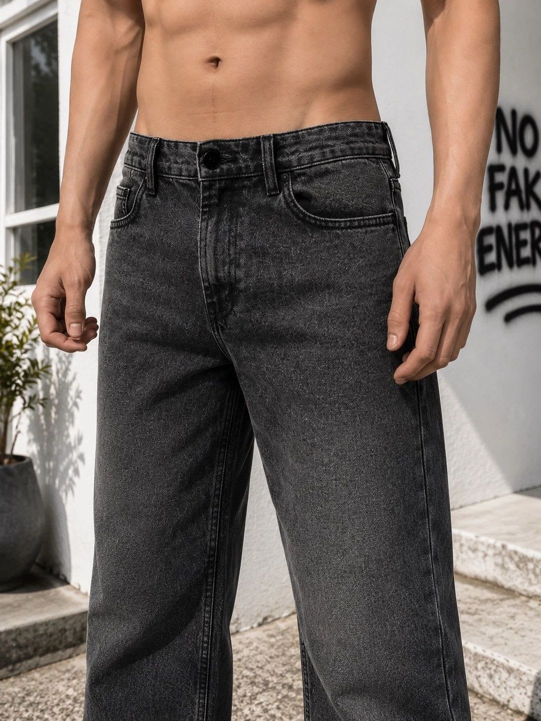 Bene Kleed Men Grey Bootcut Mid Rise Jeans - right view