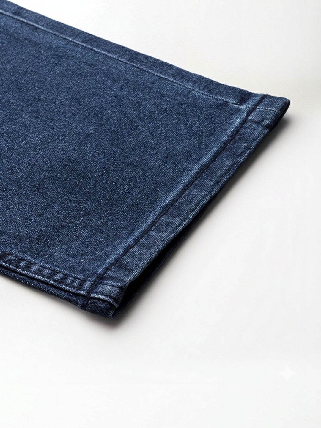 AUSK Men Loose Relaxed Fit Mid-Rise Light Fade Stretchable Jeans - right view