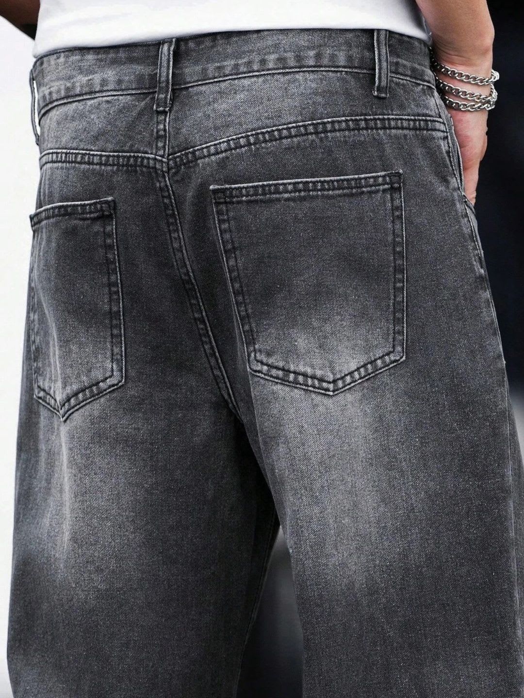 BREXX Men Comfort Mid-Rise Light Fade Stretchable Jeans - left view