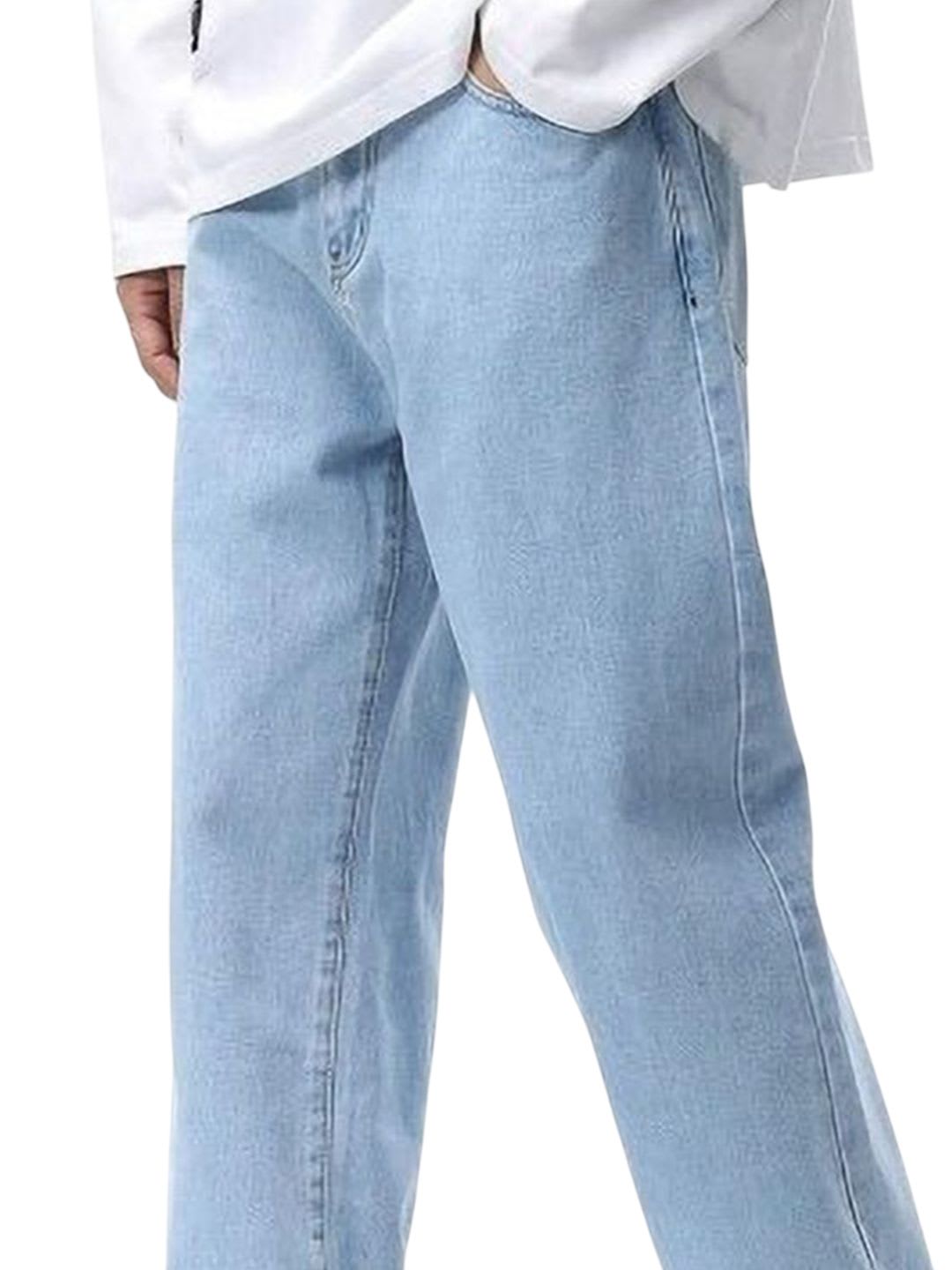 ANGERHOOD Men Mid-Rise Straight Fit Clean Look Stretchable Jeans - right view