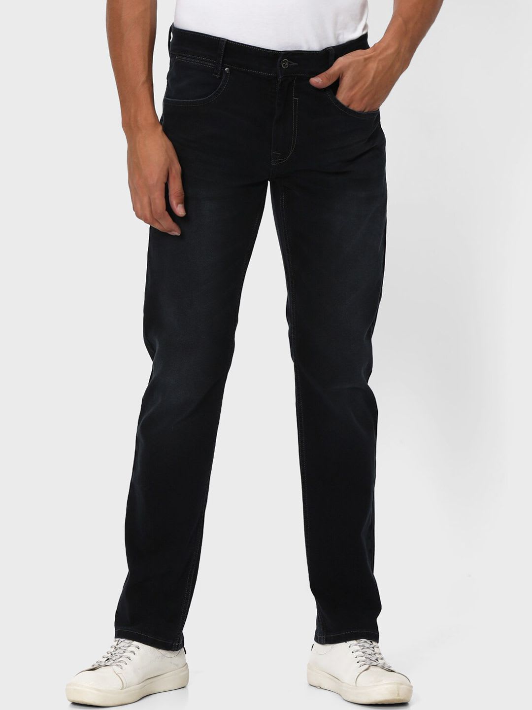 Mufti Men Originals Straight Fit Stretchable Clean Look Jeans - default view
