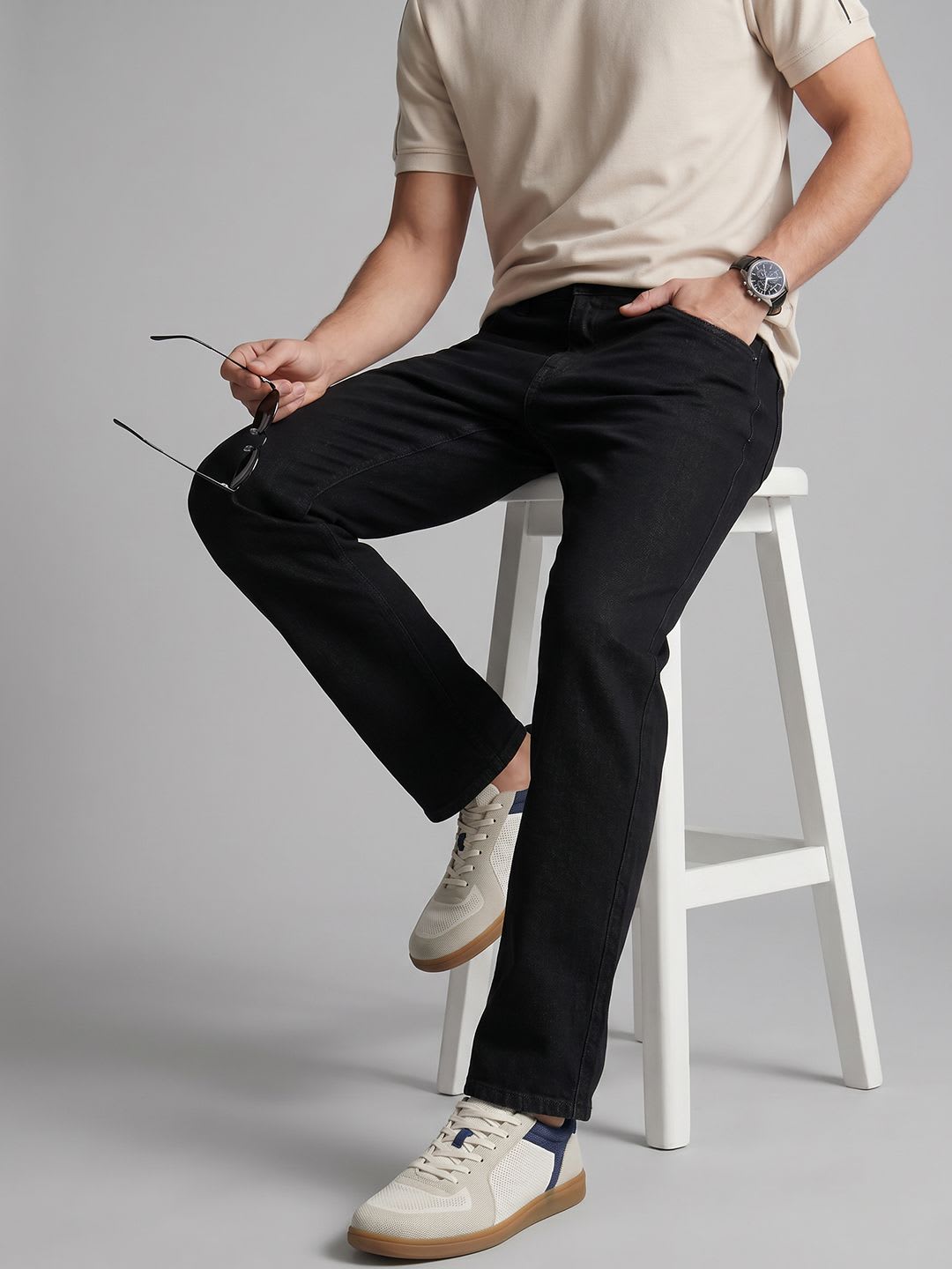 U.S. Polo Assn. Denim Co. Men Harold Slim Straight Fit Stretchable Jeans - default view