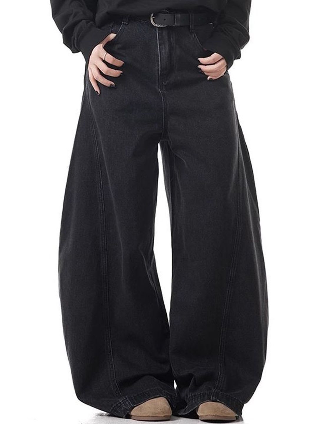StyleCast x Revolte Men Wide Leg Mid-Rise Jeans - default view