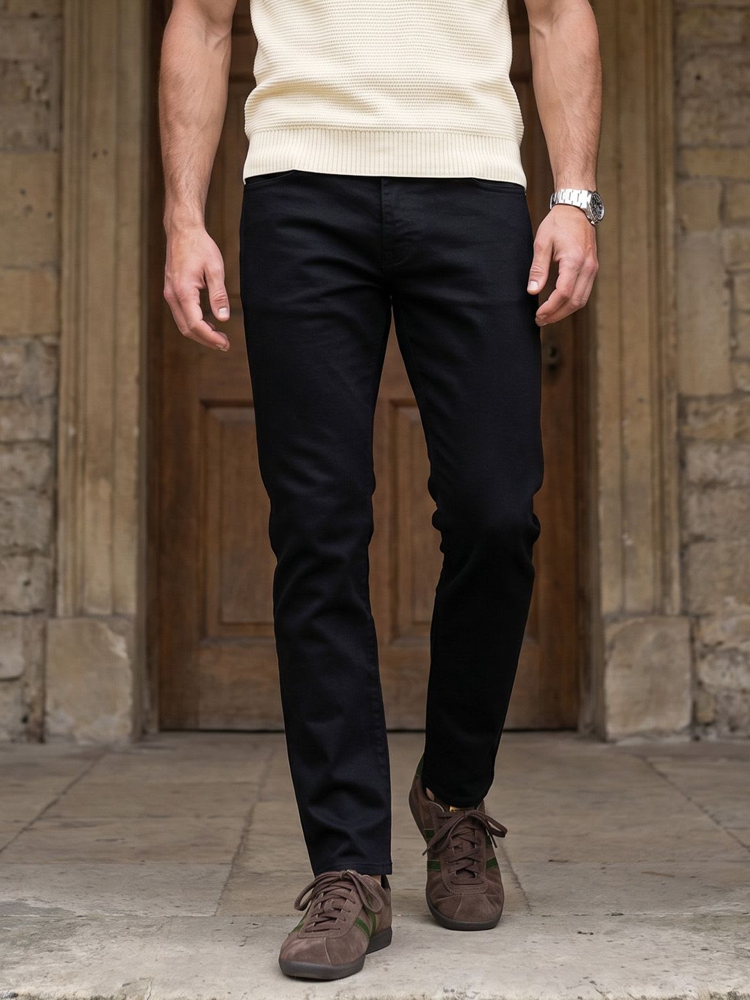 French Connection Men Slim Fit Mid-Rise Stretchable Jeans - default view