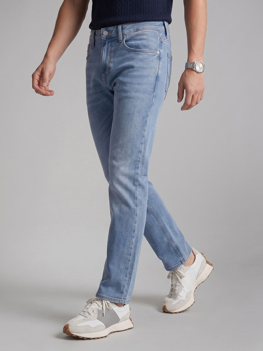 U.S. Polo Assn. Denim Co. Men Slim Straight Fit Light Fade Jeans - default view