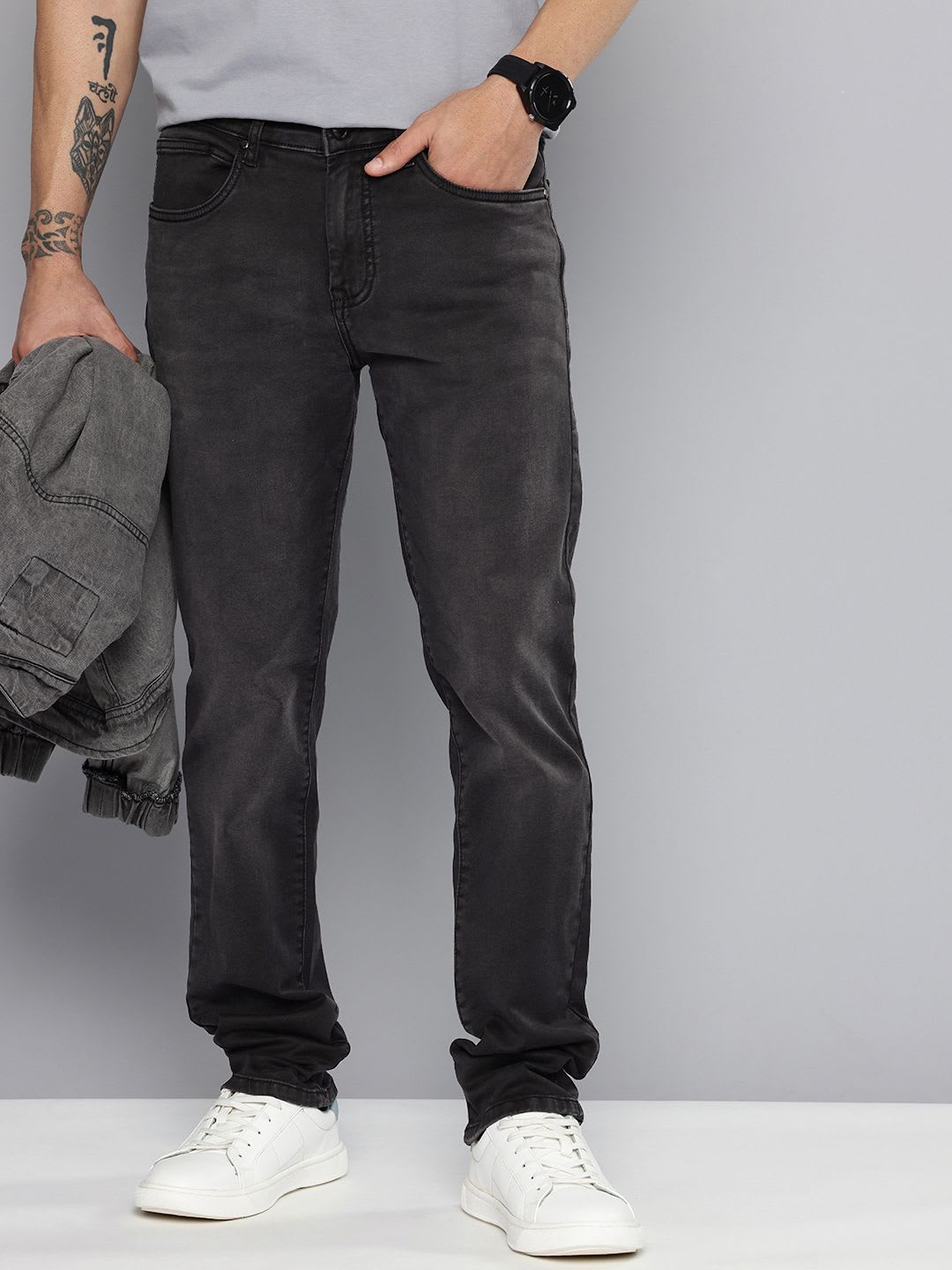 Mufti Men BOM 062 Relaxed Straight Fit Stretchable Jeans - default view
