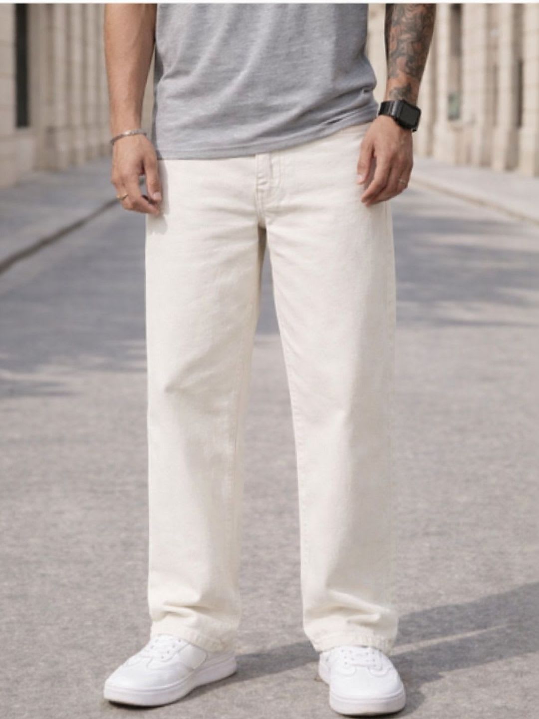 BREXX Men Jean Straight Fit Mid-Rise Stretchable Jeans - left view