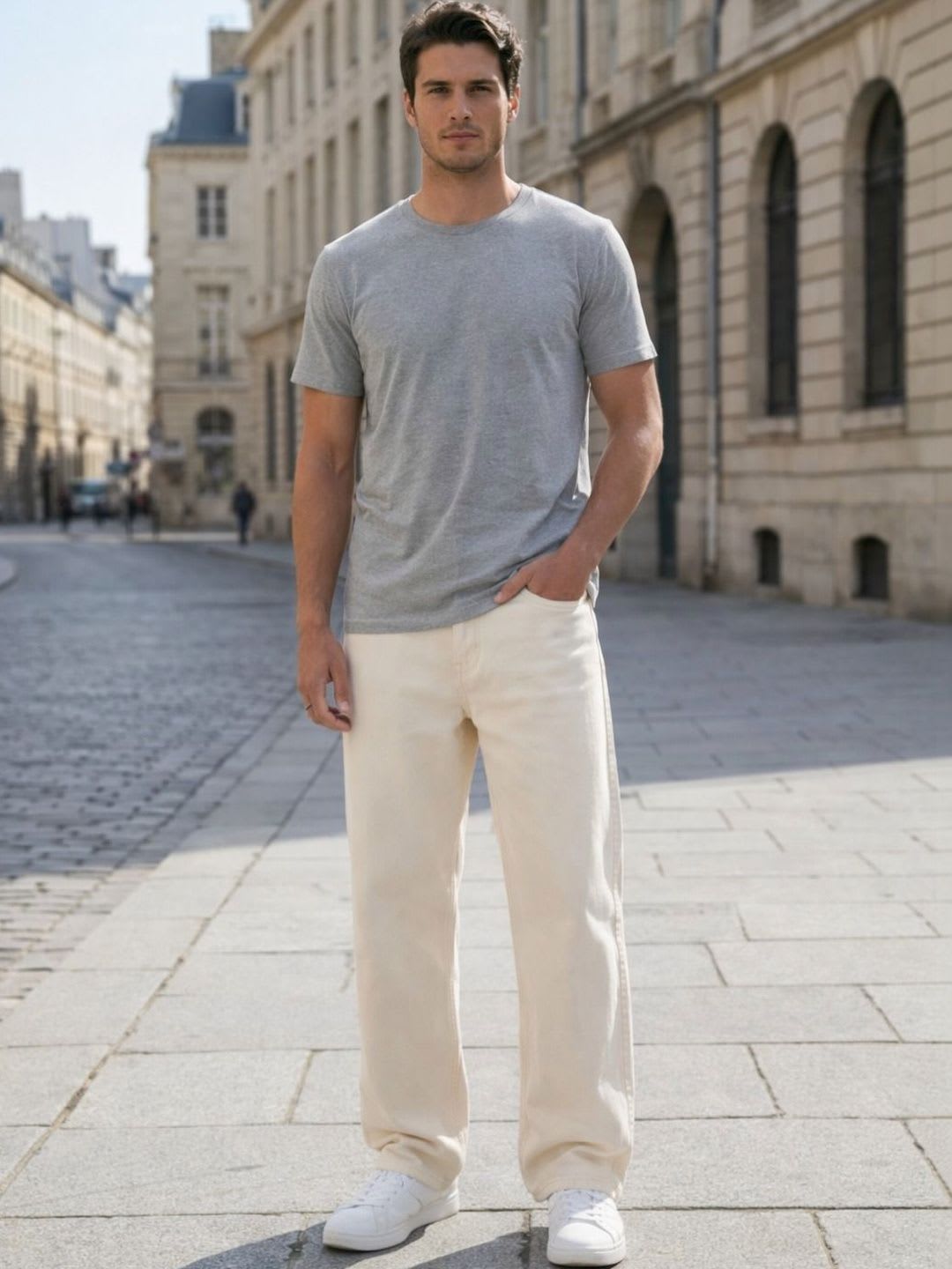BREXX Men Jean Straight Fit Mid-Rise Stretchable Jeans - right view