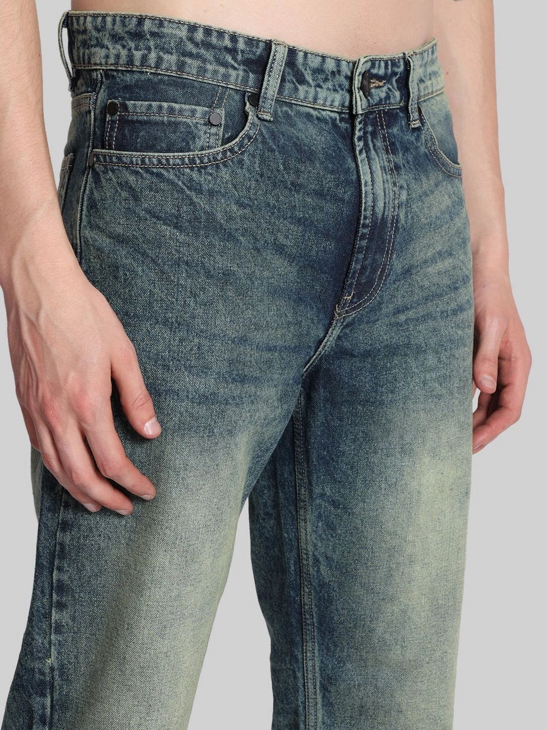 Bene Kleed Men Blue Relaxed Fit Mid-Rise Denim Jeans - left view
