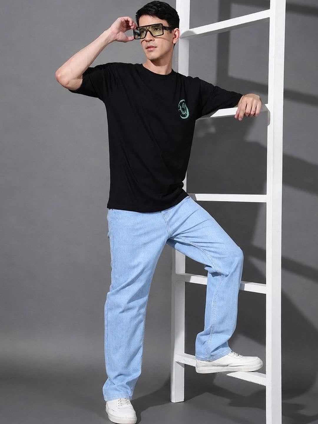 7 CUTS Men Straight Fit Mid-Rise Jeans - right view