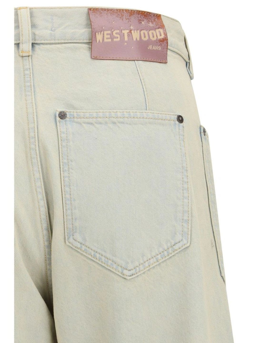 Vivienne Westwood Men Relaxed Fit Mid-Rise Cuffed Hem Jeans - back view