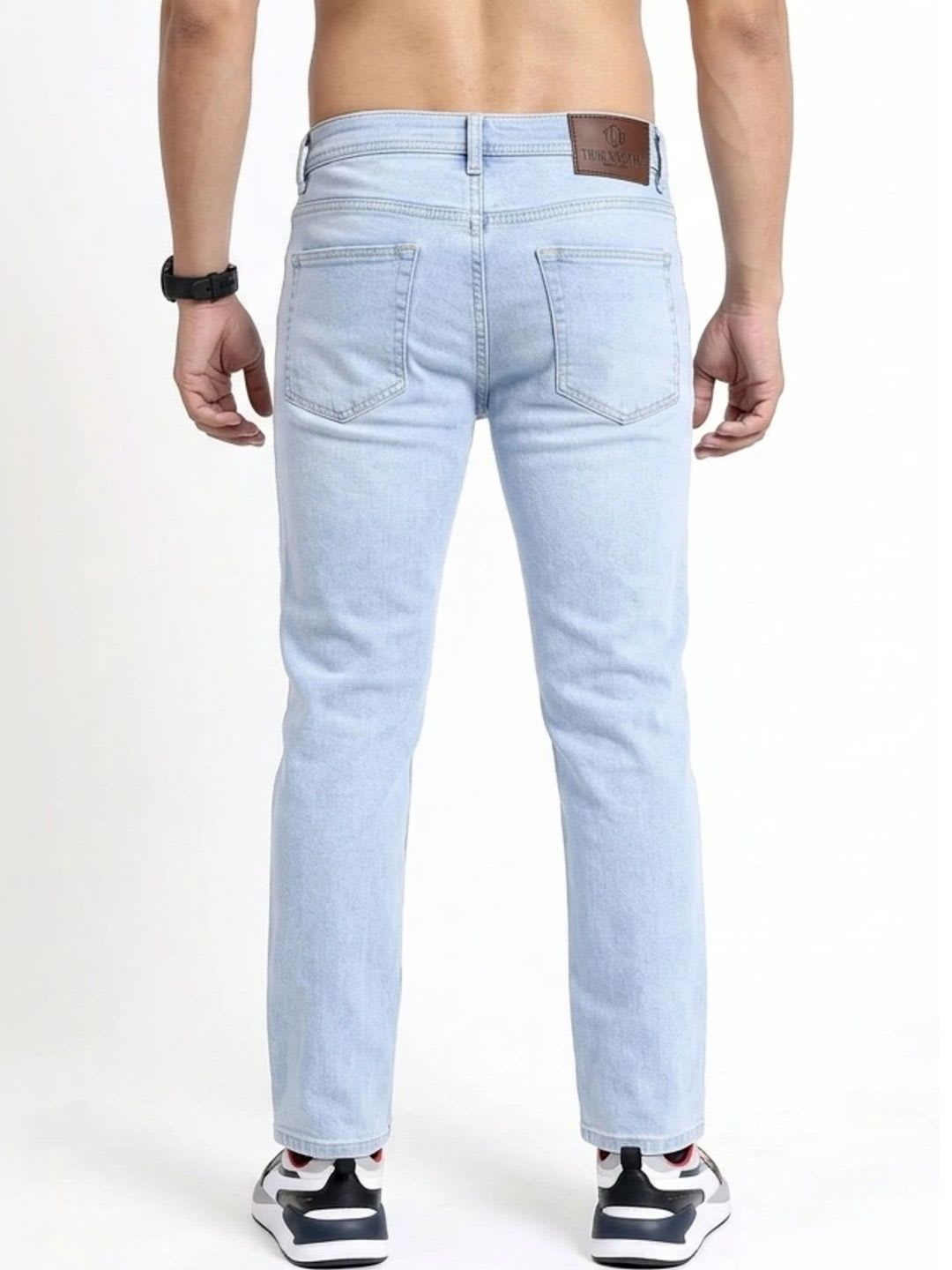 True One Raw Men Slim Fit Mid-Rise Stretchable Jeans - right view
