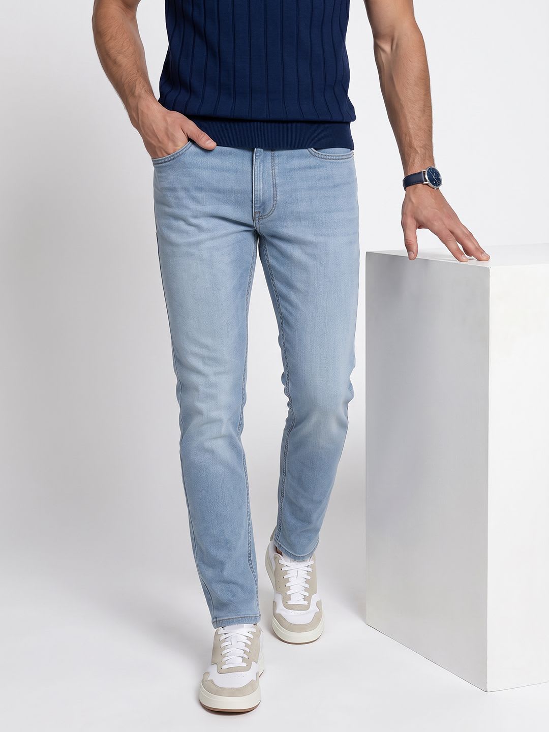 French Connection Men Slim Straight Fit Jeans - default view