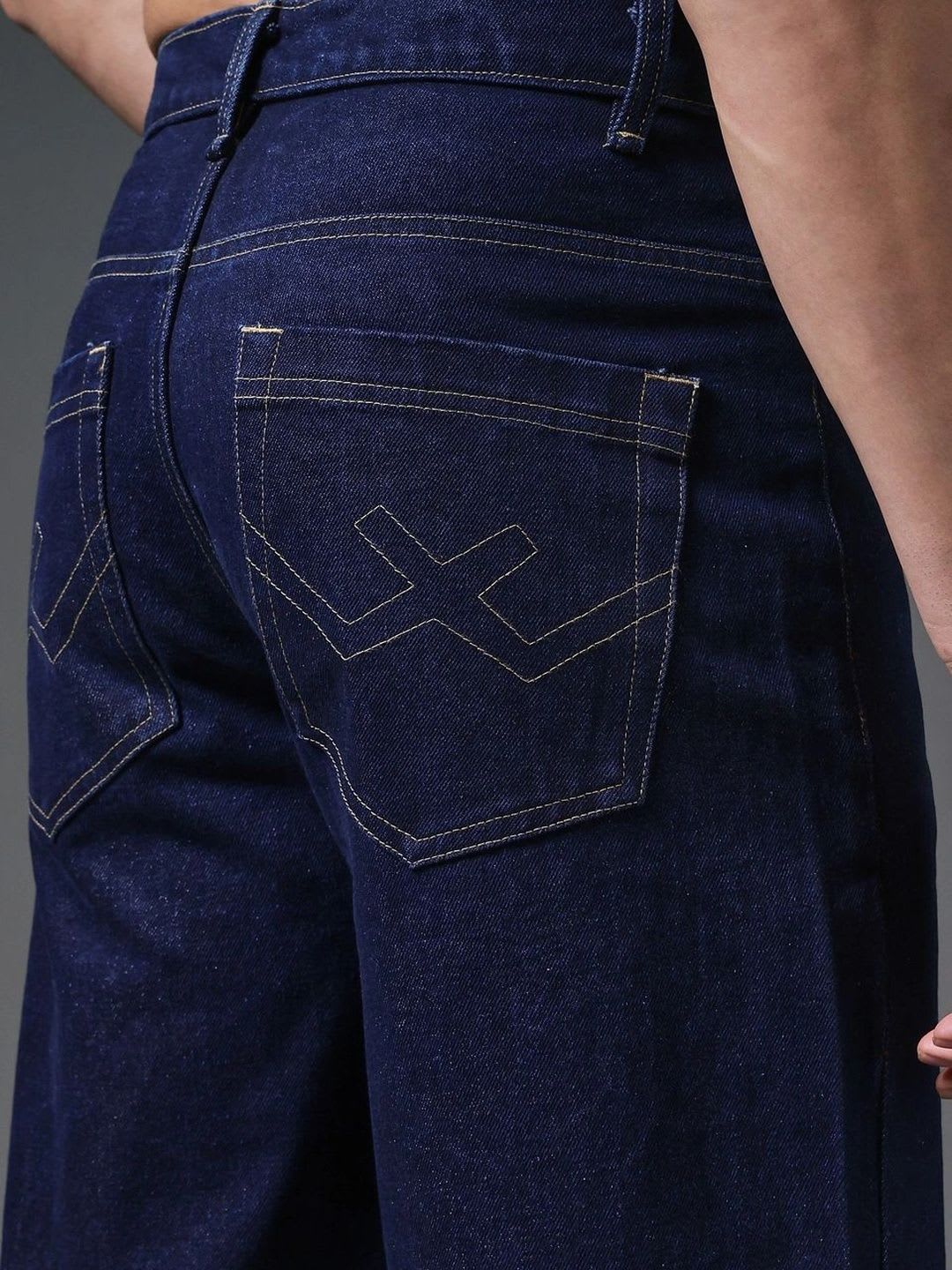 SINSKARI Men Relaxed Fit Mid-Rise Printed Stretchable Jeans - left view