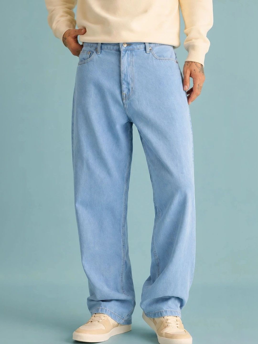 7 CUTS Men Straight Fit Mid-Rise Jeans - left view
