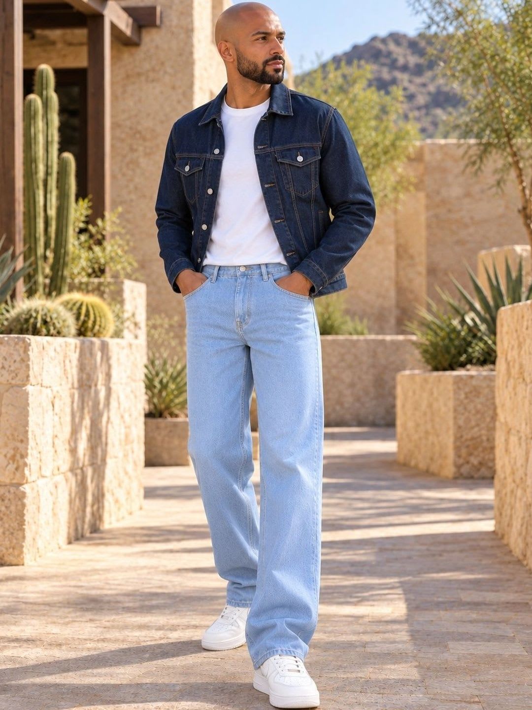 DENIM LIFE Men Classic Straight Fit Mid-Rise Stretchable Jeans - default view