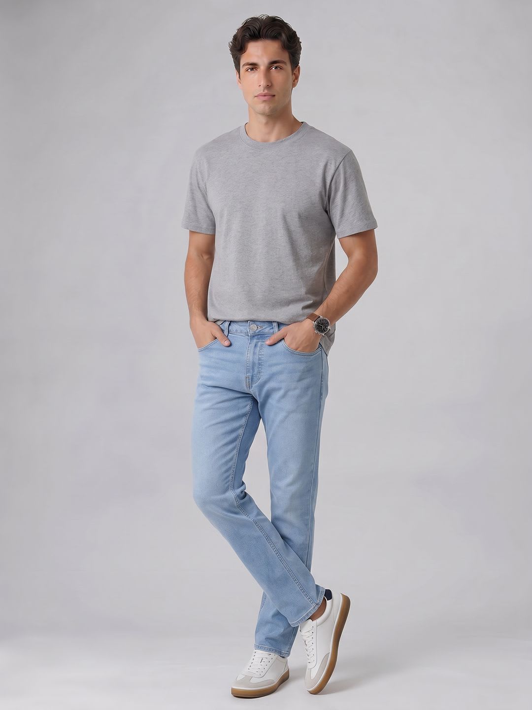 SPYKAR Men Ricardo Fit Heavy Fade Jeans - back view