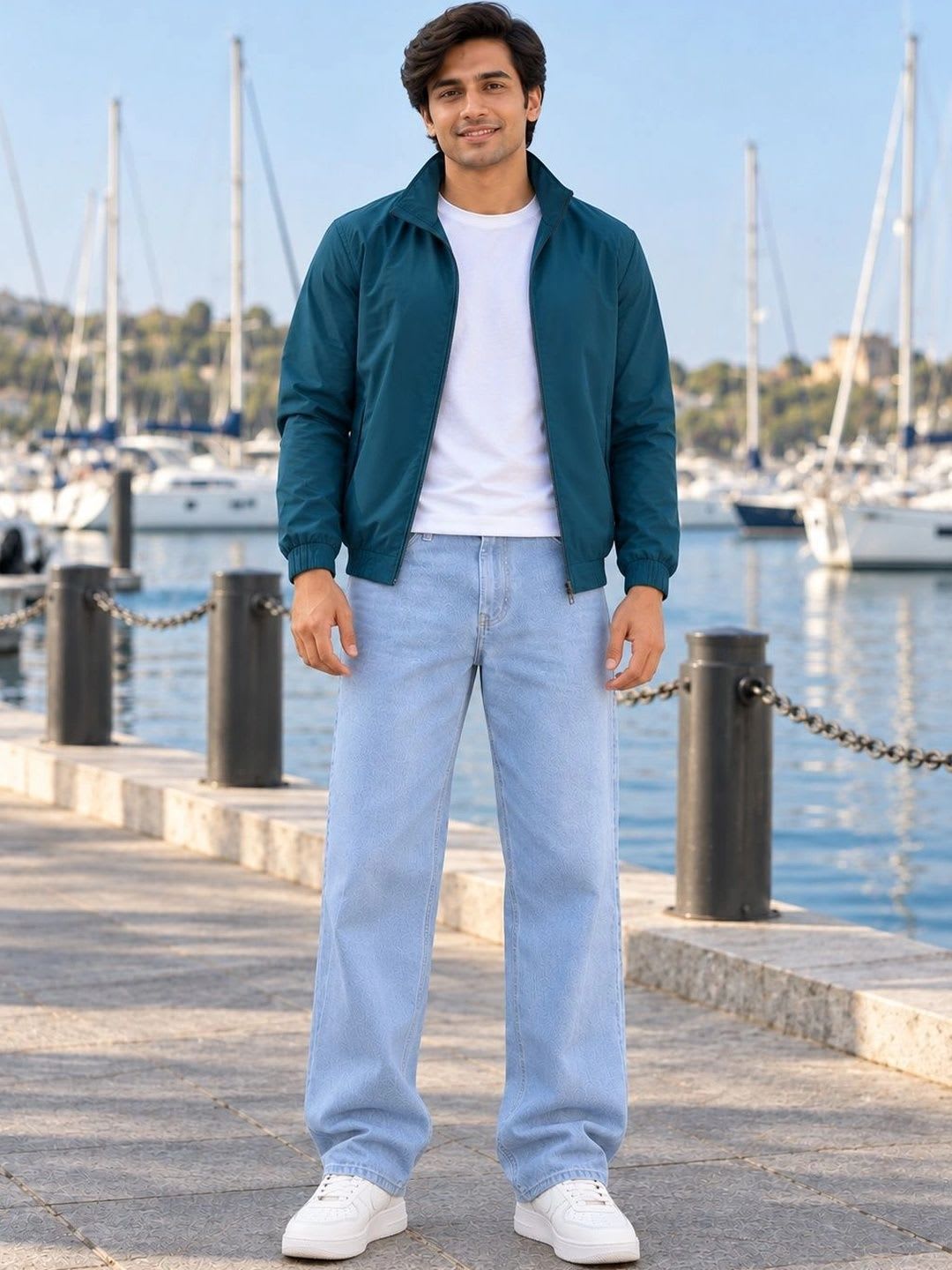 DENIM LIFE Men Classic Straight Fit Mid-Rise Stretchable Jeans - default view