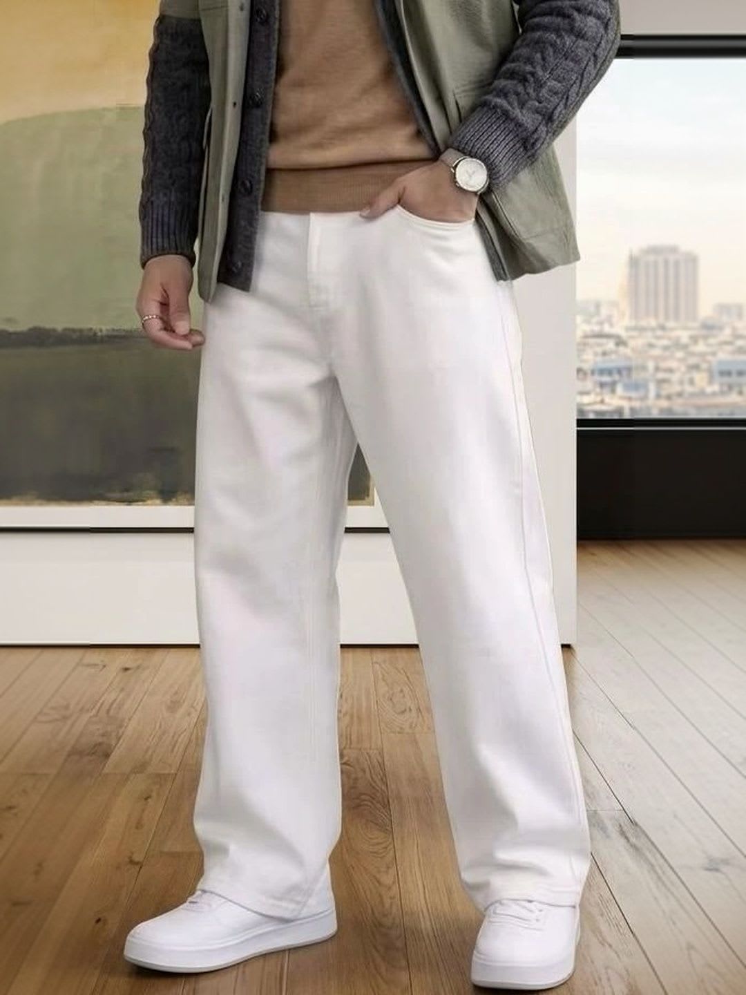 FLAYING Men Relaxed Fit Mid-Rise Jeans - left view
