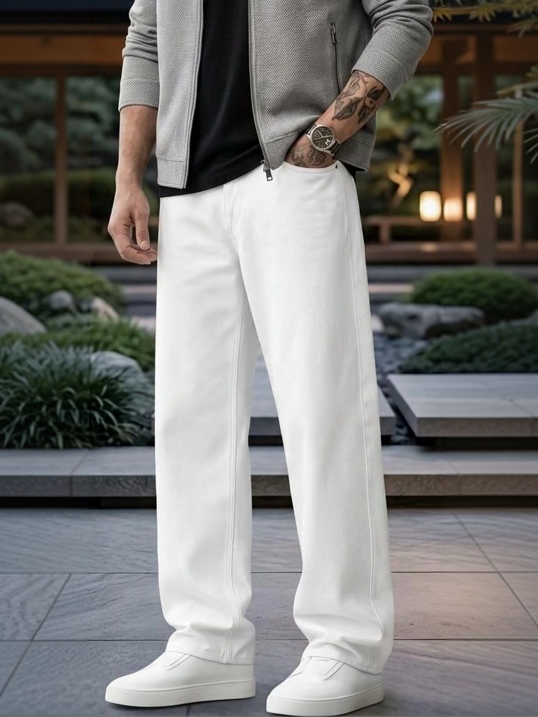 FLAYING Men Relaxed Fit Mid-Rise Jeans - default view