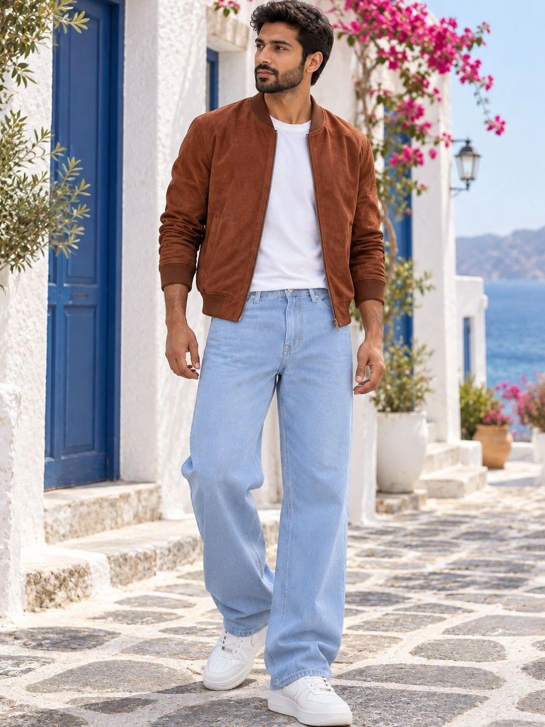 MARK VIEW Men Classic Straight Fit Mid-Rise Stretchable Jeans - default view
