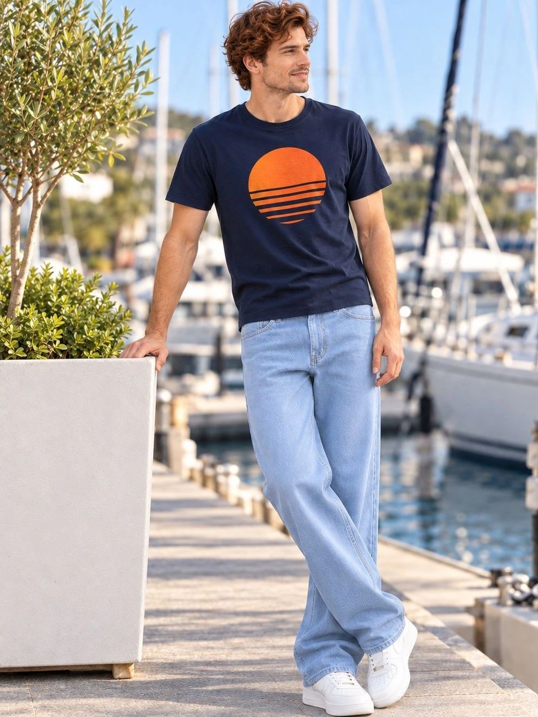 DENIM LIFE Men Classic Straight Fit Mid-Rise Stretchable Jeans - default view