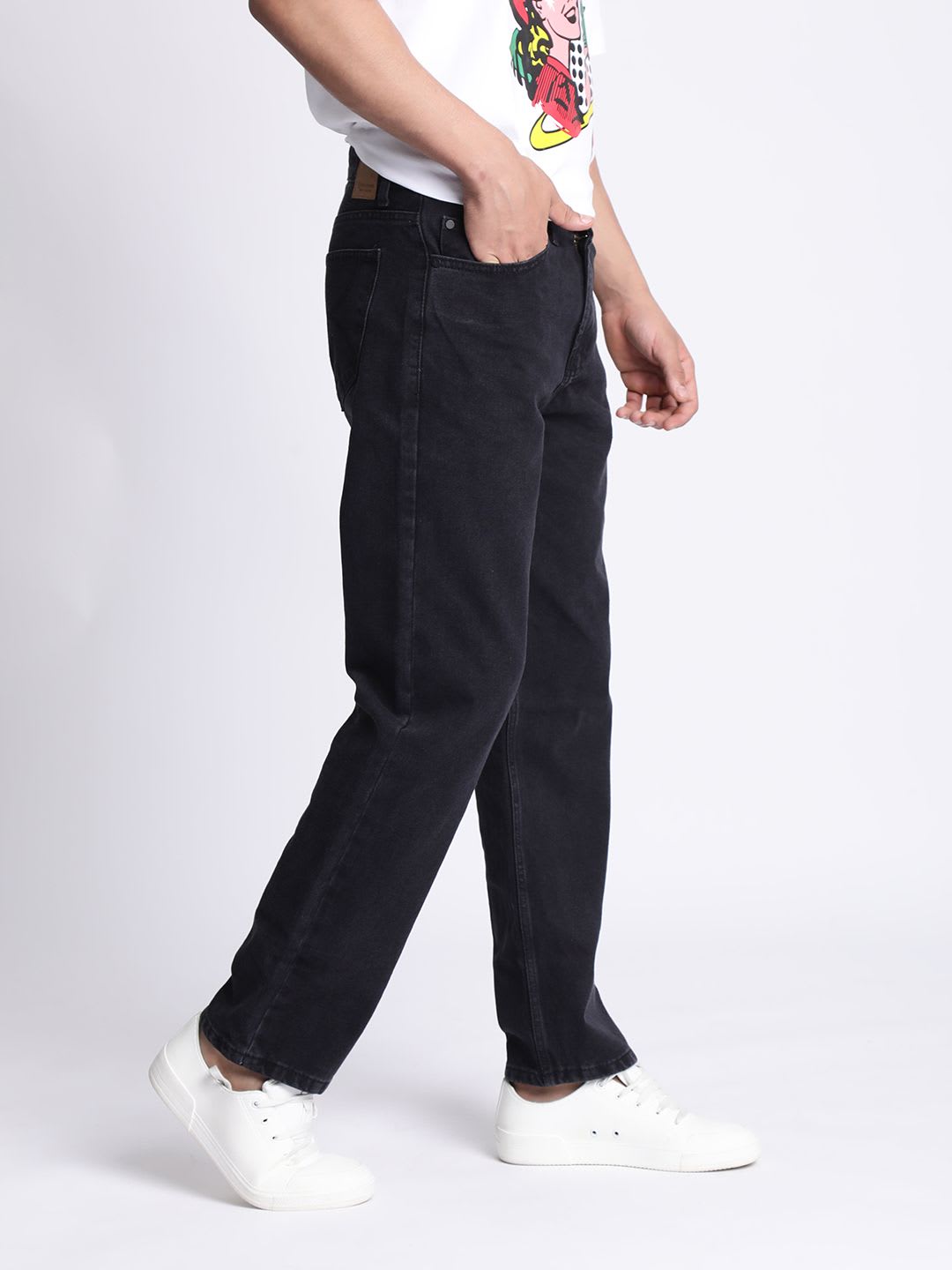 Bene Kleed Men Relaxed Fit Mid Rise Denim Jeans - back view