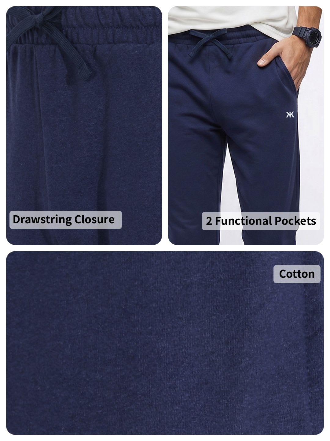 Kook N Keech Men Regular Fit Joggers - bottom view