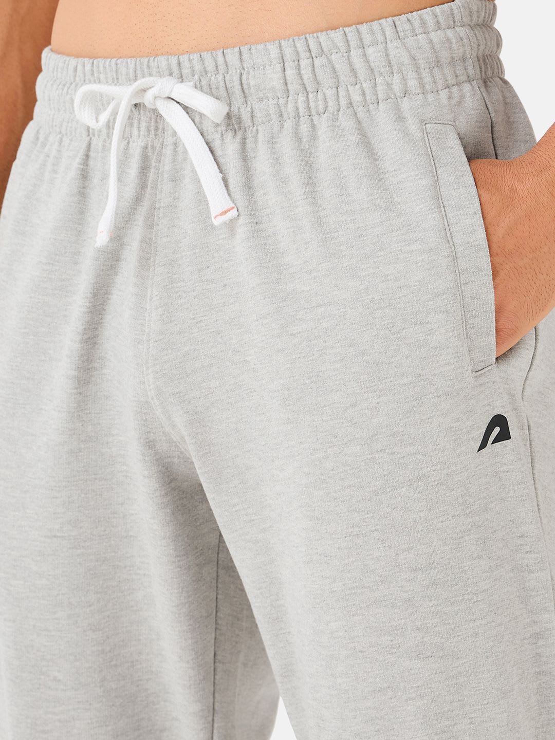 BOLDFIT Men Solid Grey Mid-Rise Regular Fit Track Pant - right view