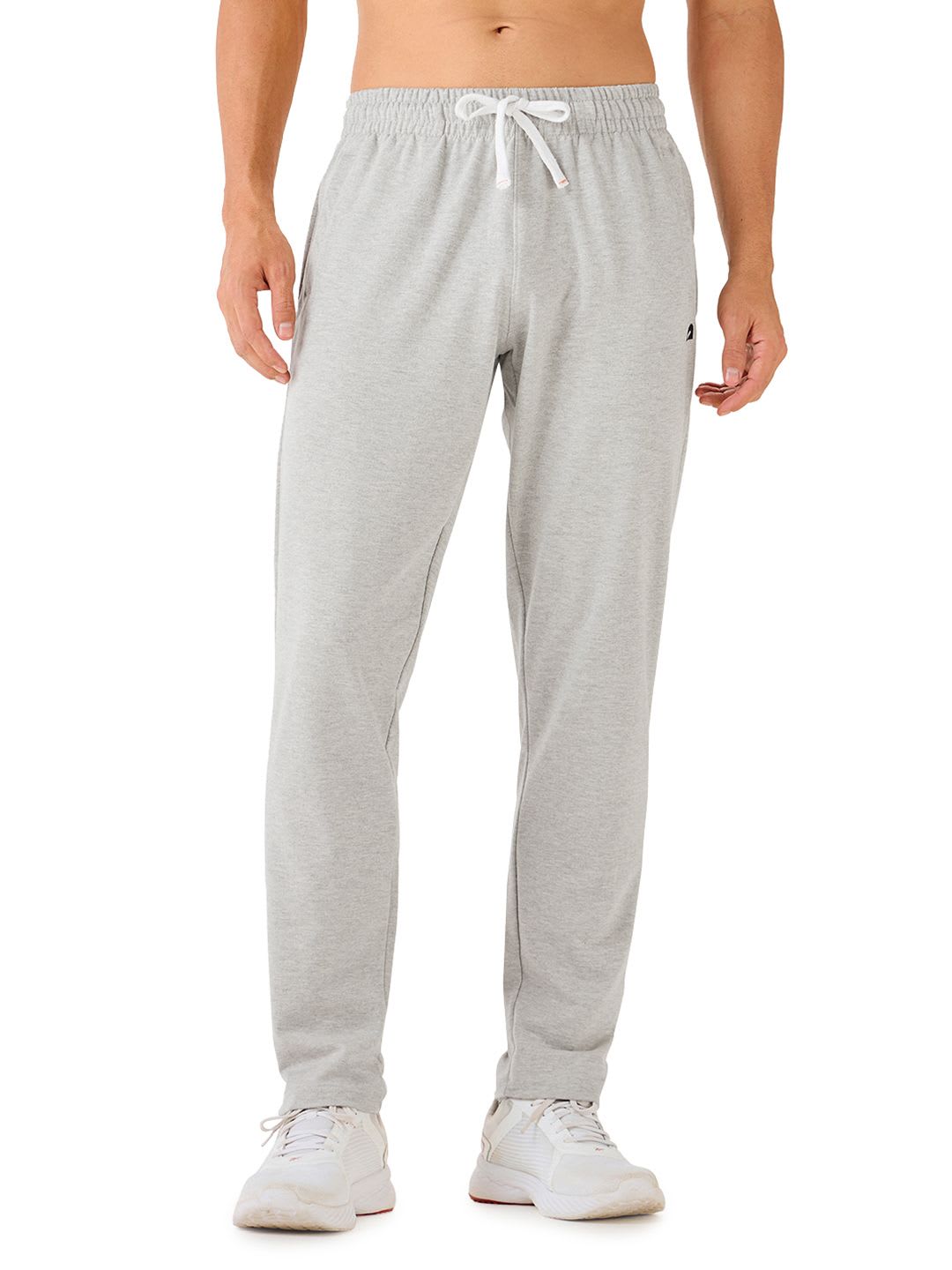 BOLDFIT Men Solid Grey Mid-Rise Regular Fit Track Pant - default view