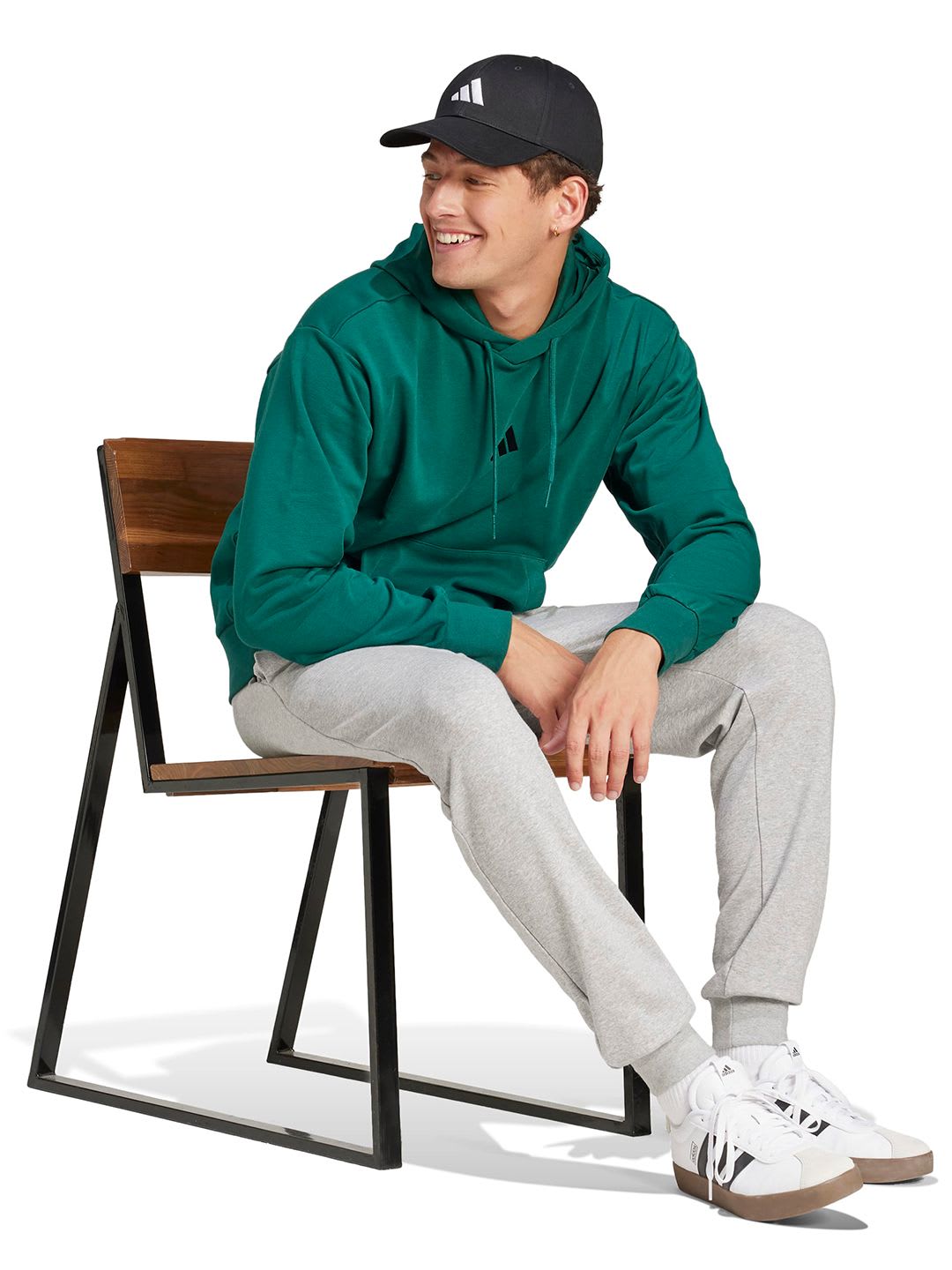 ADIDAS Men Feelcozy Brand Logo Joggers - back view