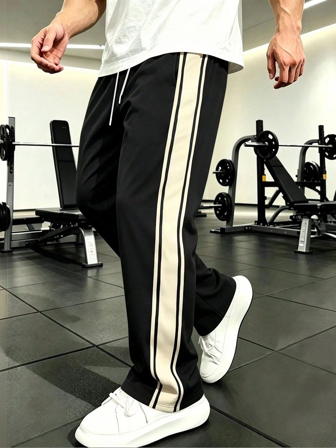MODALEN Men Relaxed Fit Training Track Pants - back view