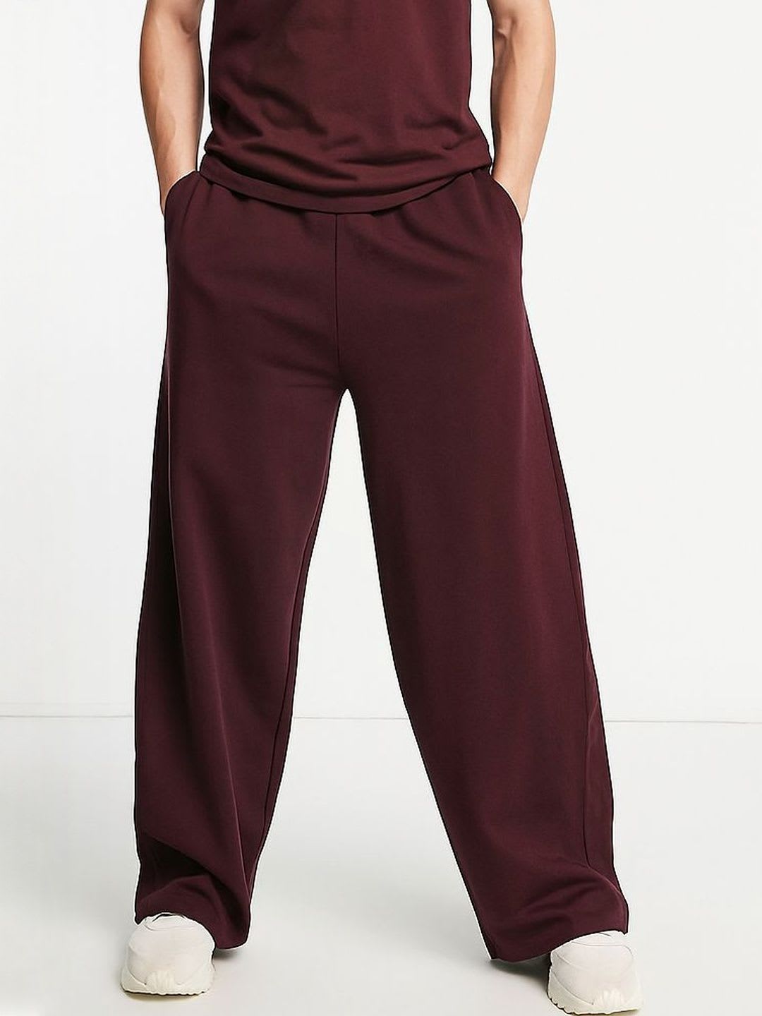 Moda Rapido Men Korean Baggy Fit Lightweight Breathable Cotton Track Pants - default view