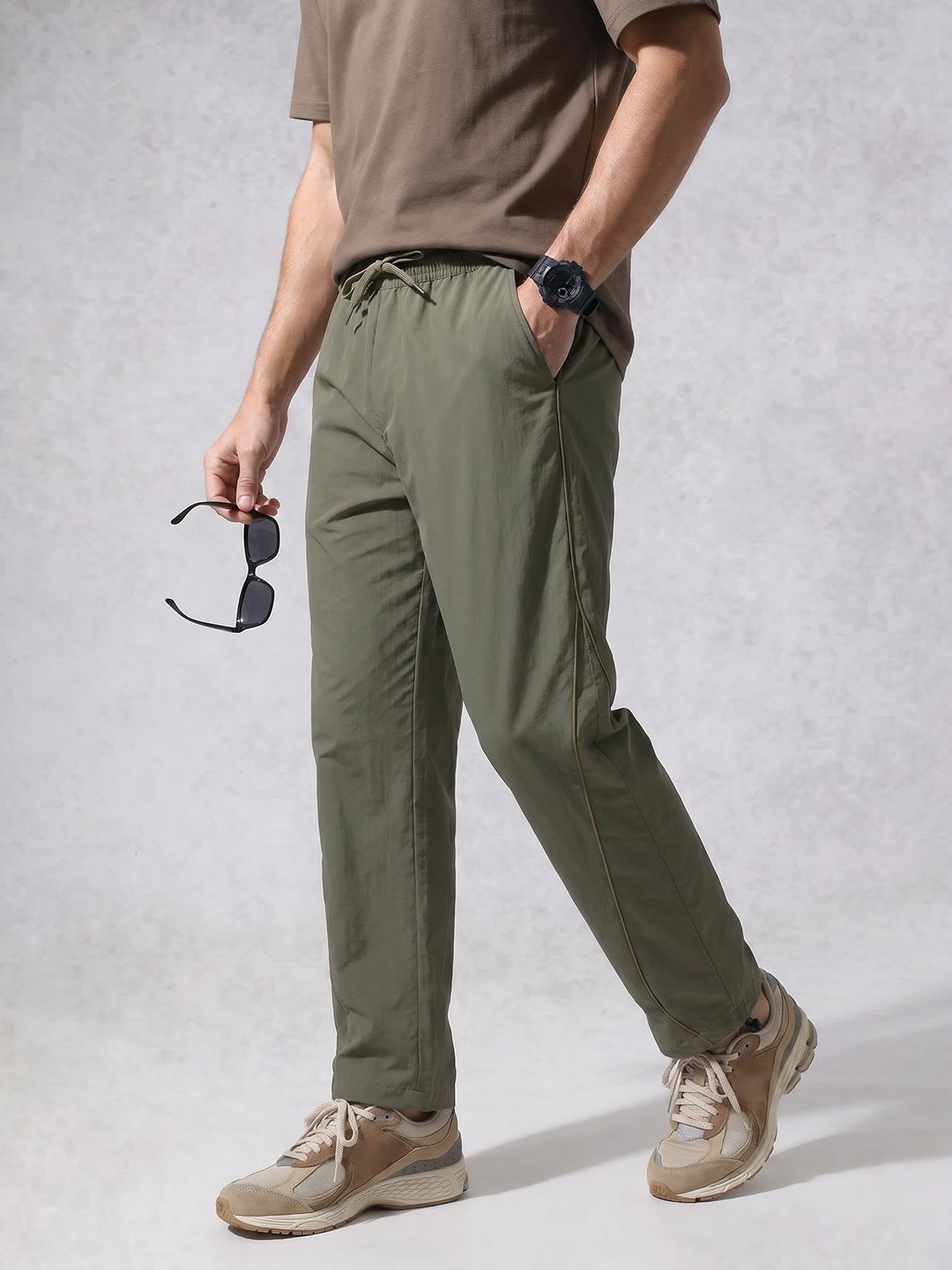 WROGN Men Relaxed Fit Track Pants - default view