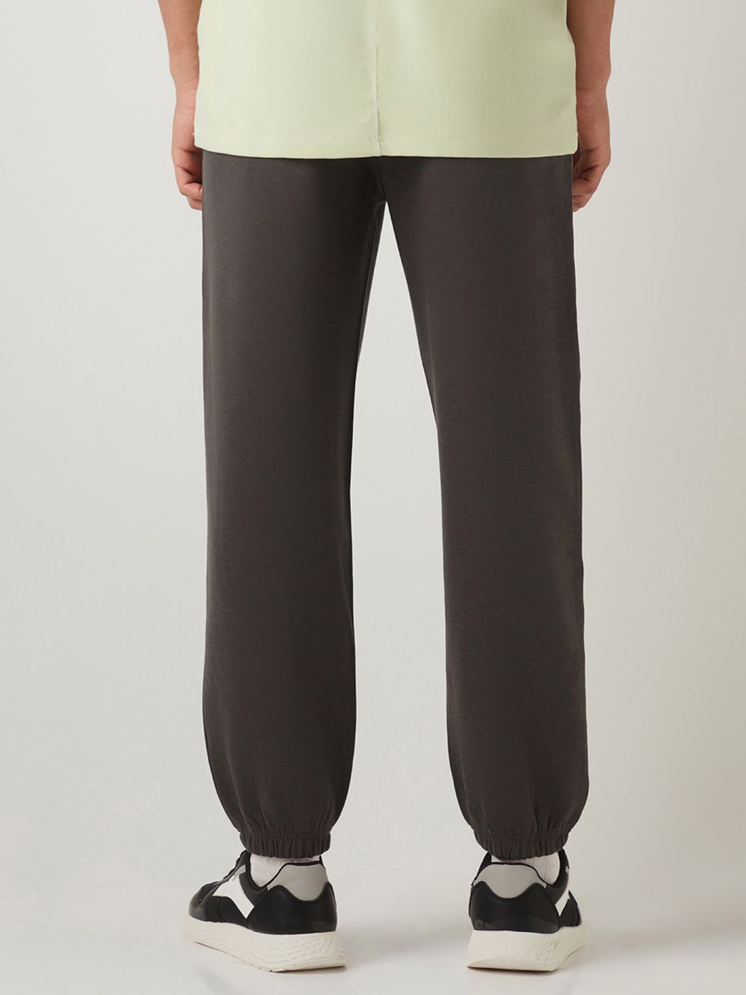 Bewakoof Men Grey Oversized Joggers - back view