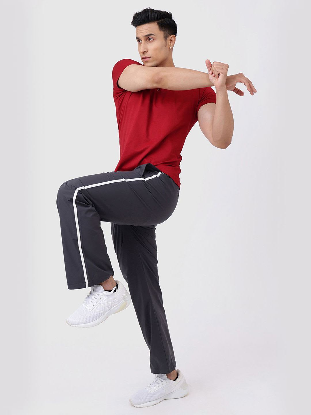 FUAARK Men Printed Gym Workout & Sports Tracks Polyester Regular Fit Track Pants - left view
