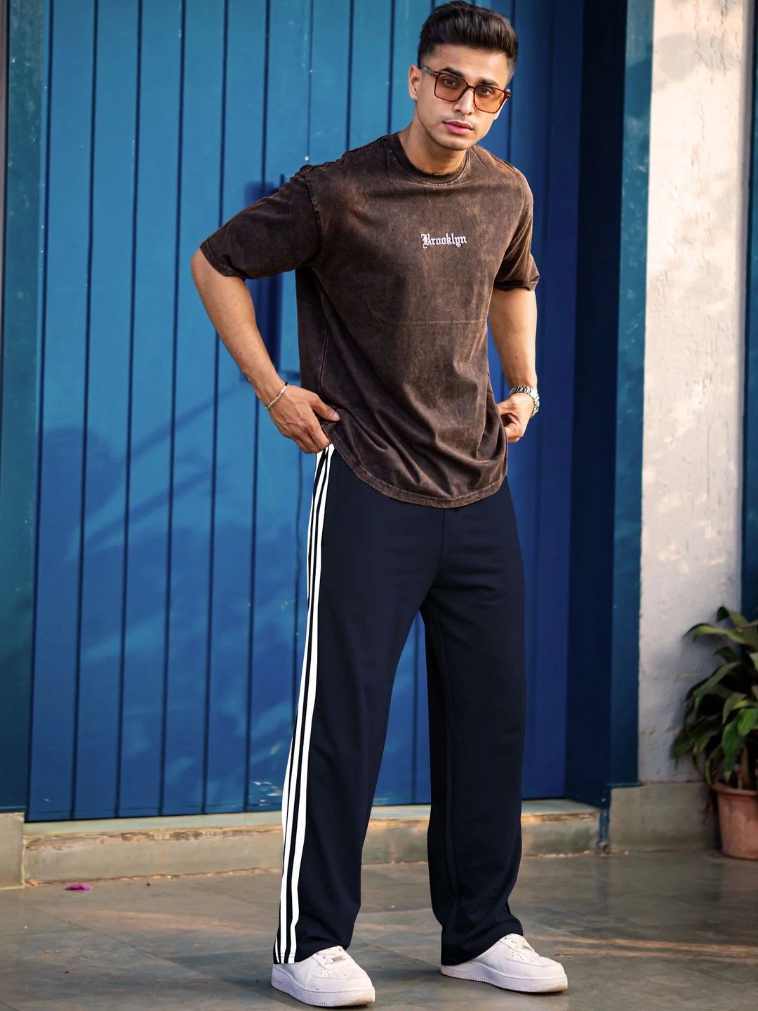 MODALEN Men Relaxed Fit Training Track Pants - left view