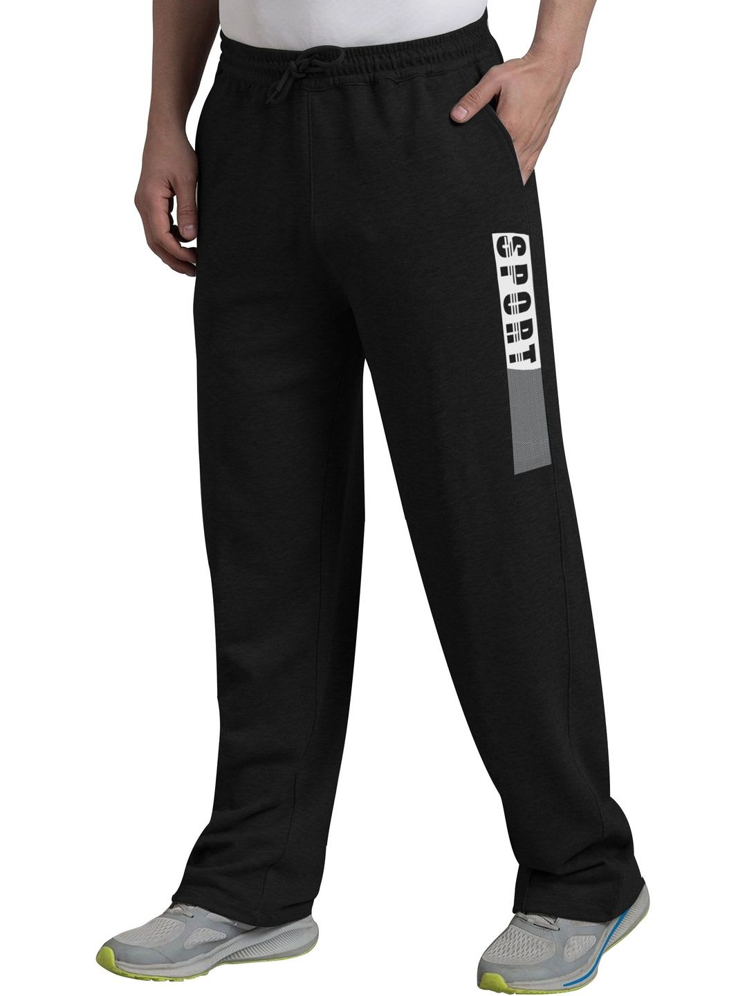 West Gate Clothing Men Regular Fit Brand Logo Training Track Pants - default view