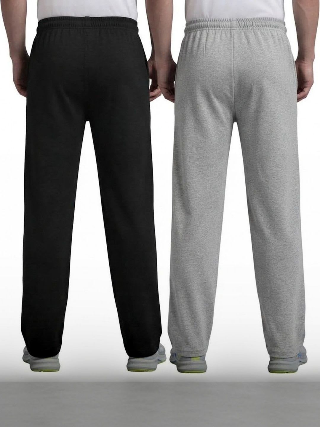 West Gate Clothing Men Pack of 2 Regular Fit Graphic Print Training Track Pants - left view