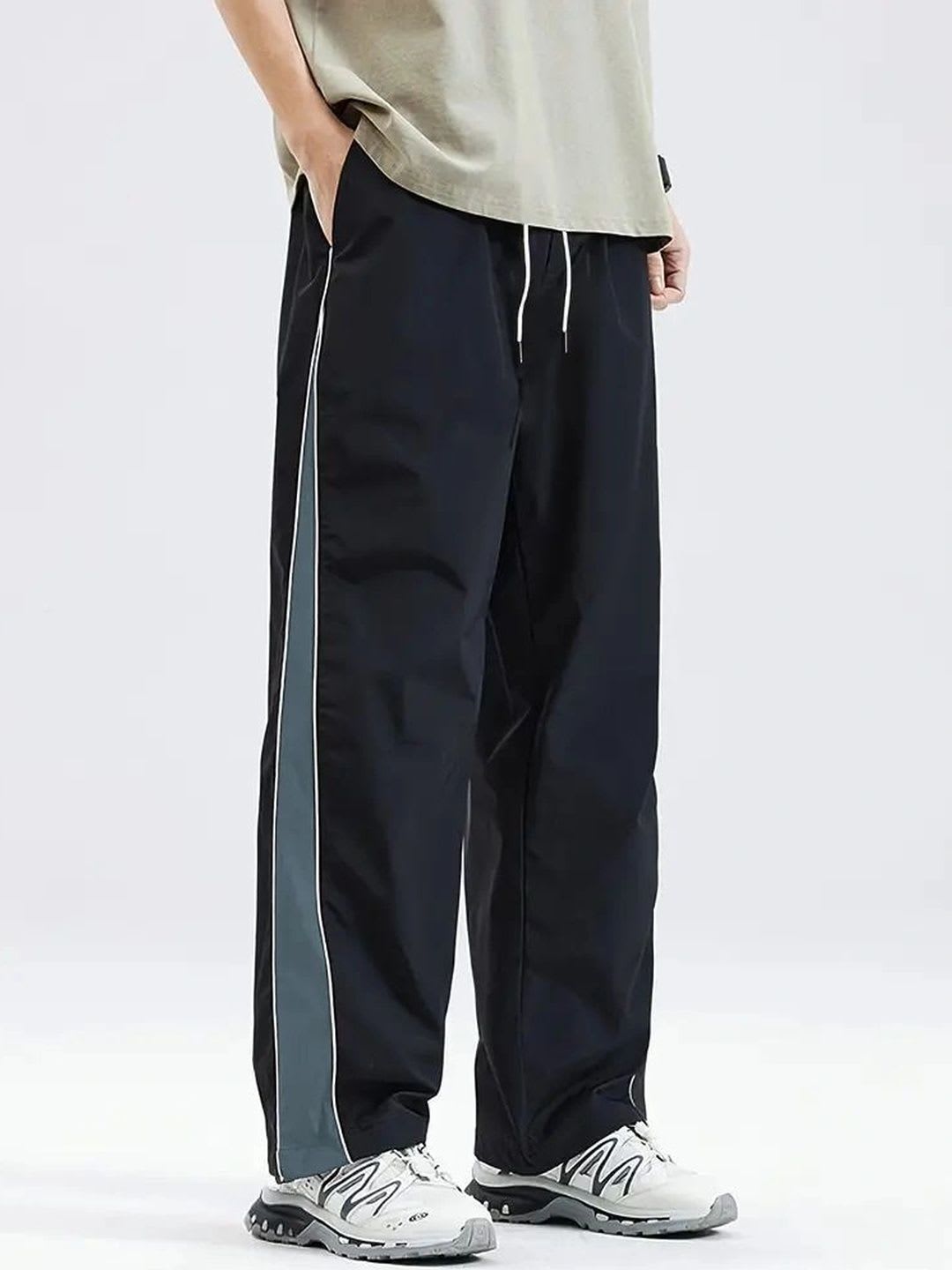 Zimist Men Regular Fit Colourblocked Track Pants - back view