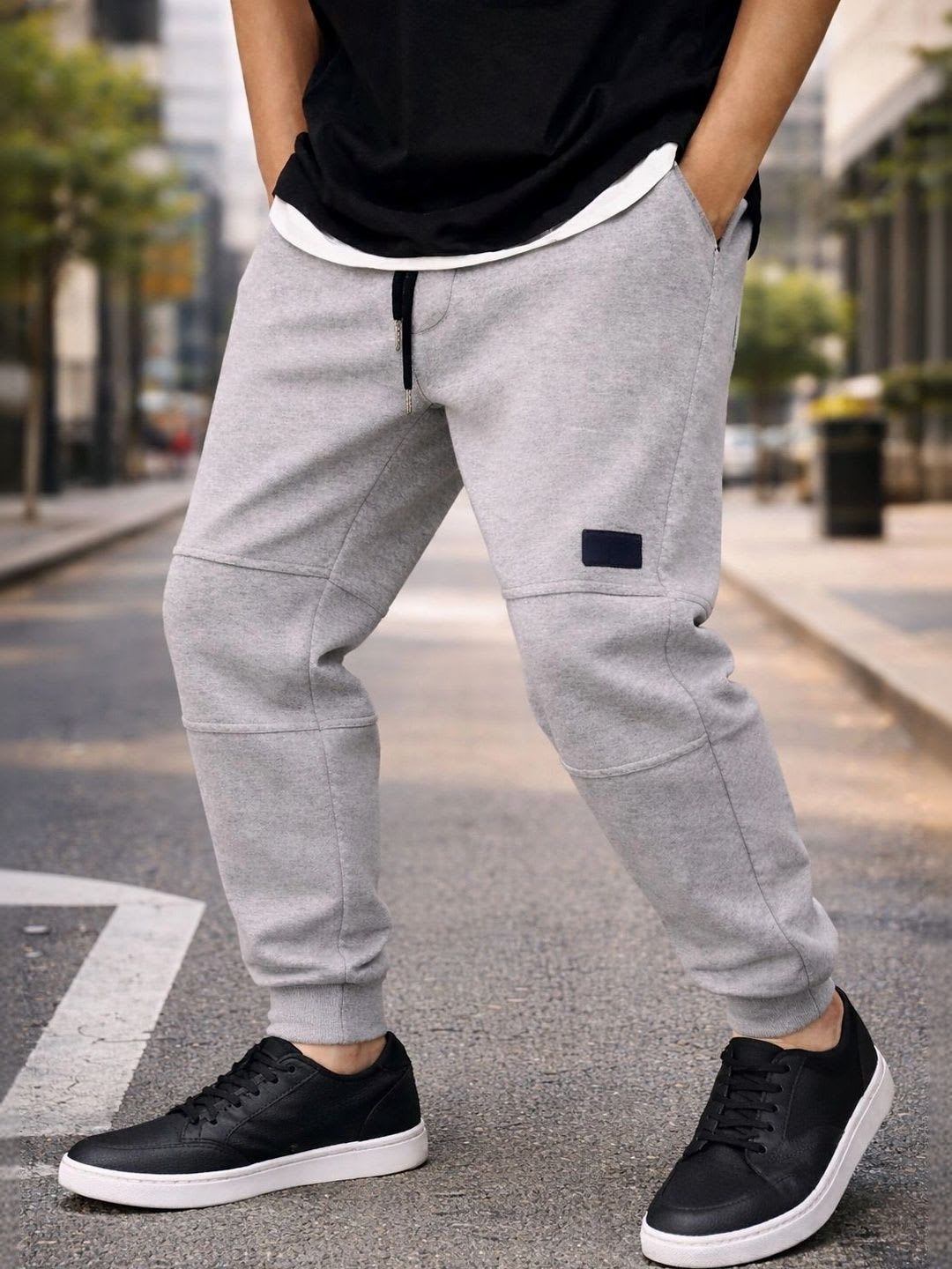 TENRUN Men Pack of 2 Regular Fit Training Joggers - left view