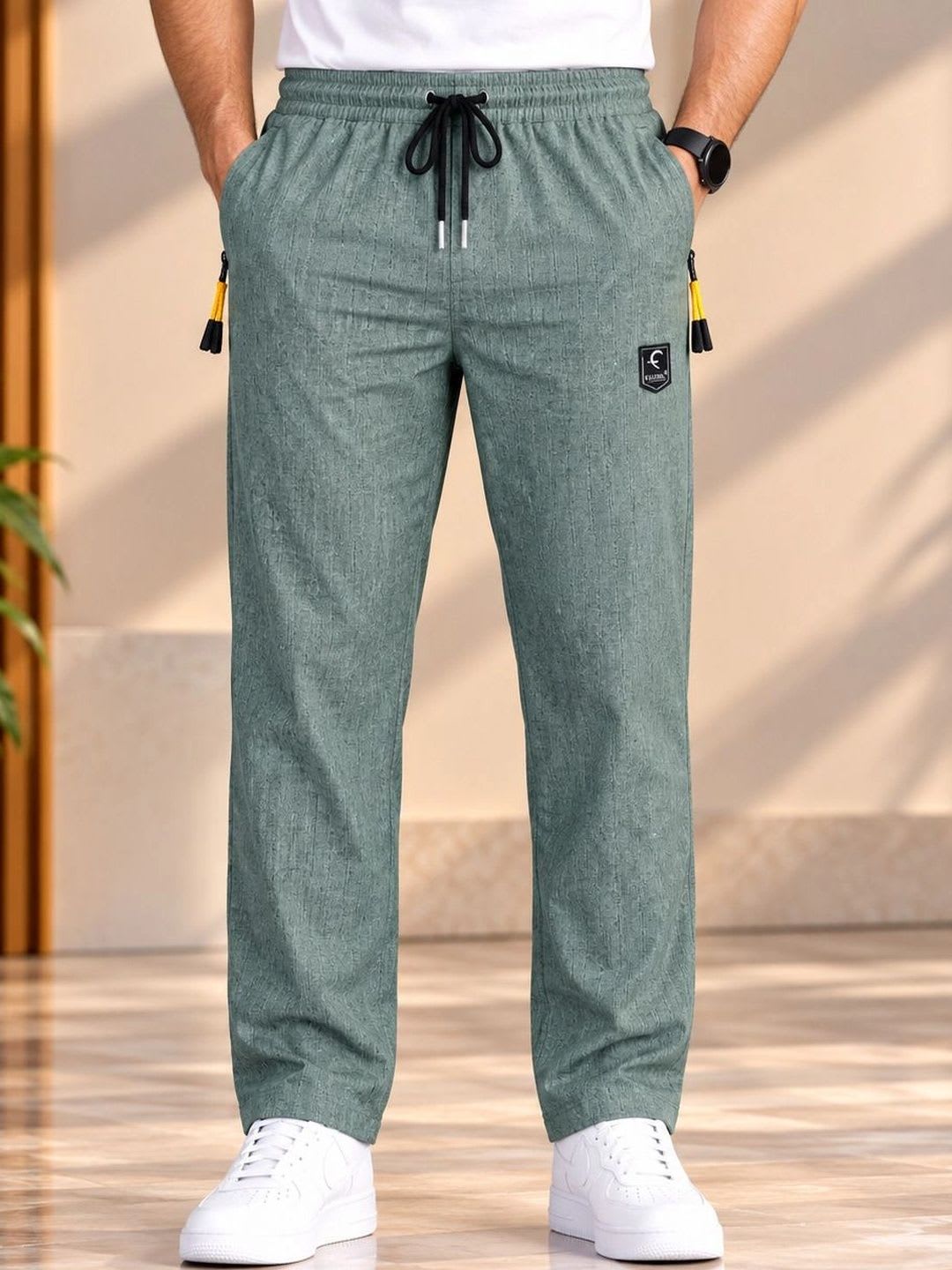 Flicfol Men Regular Fit Dri-FIT Training Track Pants - default view