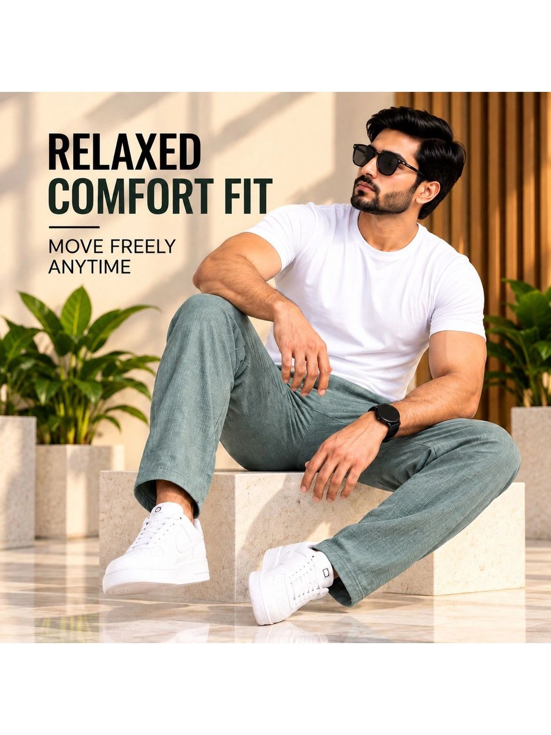 Flicfol Men Regular Fit Dri-FIT Training Track Pants - left view