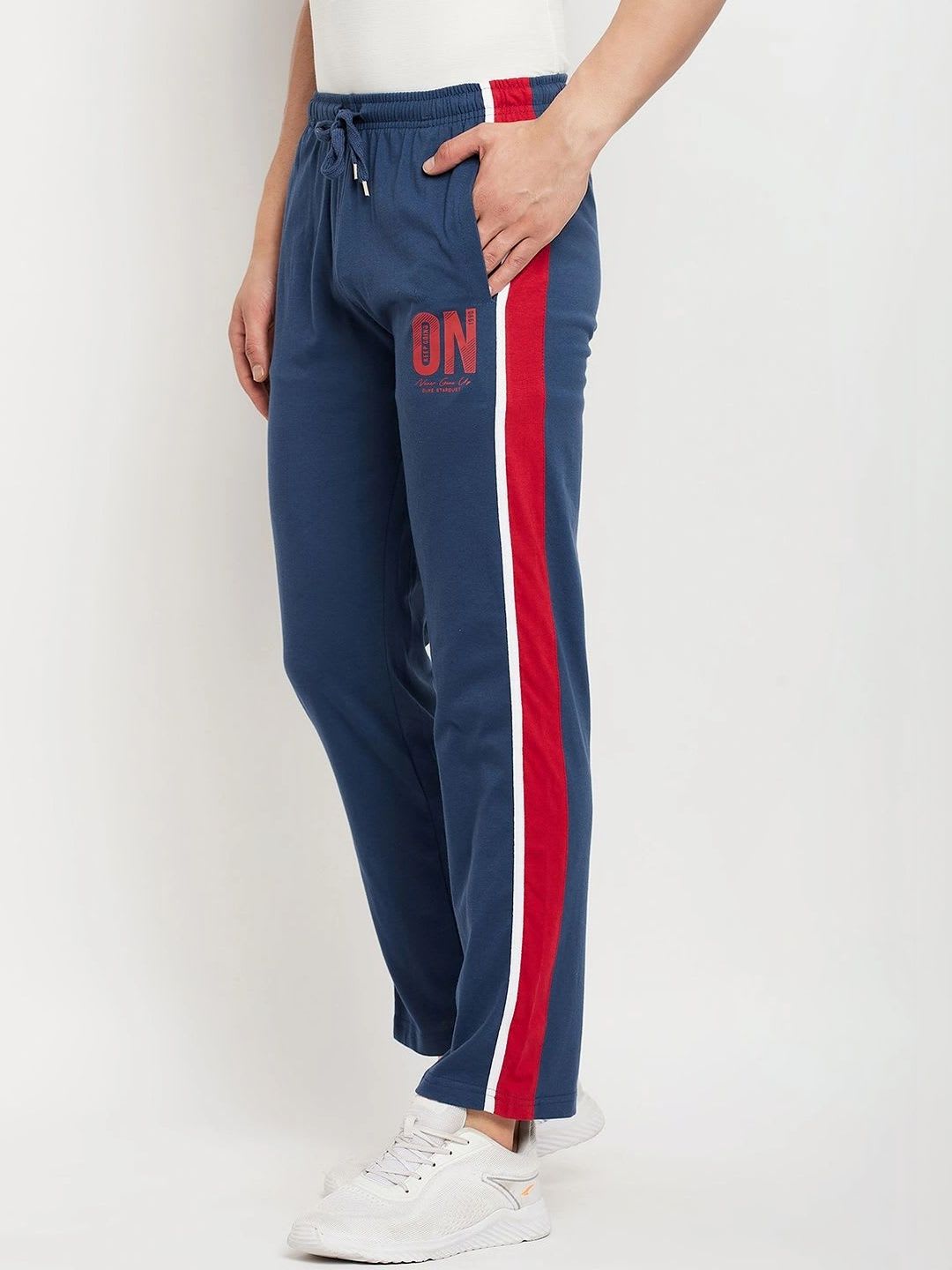 Duke Men Regular Fit Brand Logo Training Track Pants - back view