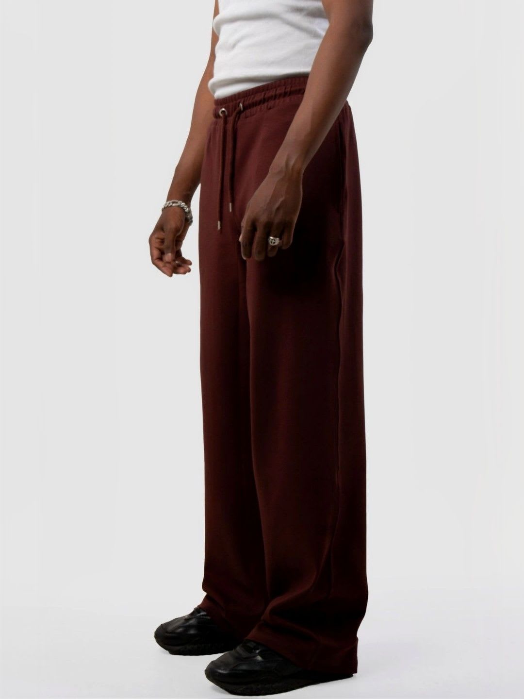 224DOT Men Wide Leg Track Pants - back view