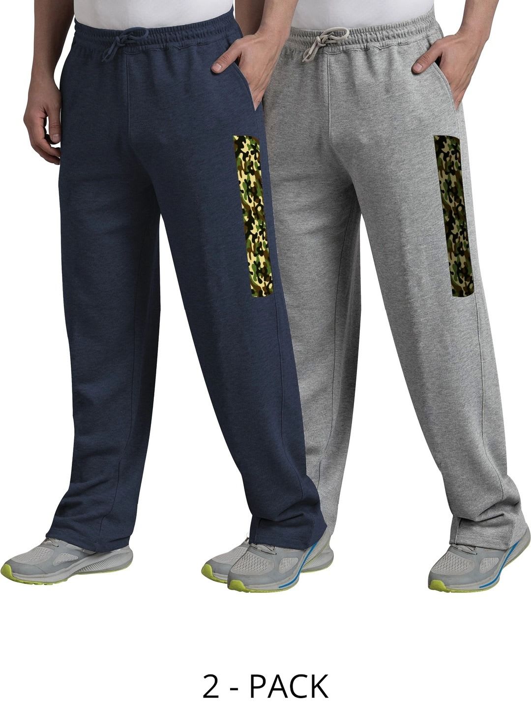 West Gate Clothing Men Pack of 2 Regular Fit Camouflage Training Track Pants - default view